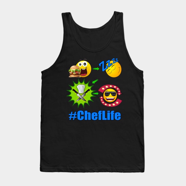 Chef Life Cooking Lifestyle #ChefLife Cheese Burger Tank Top by Duds4Fun